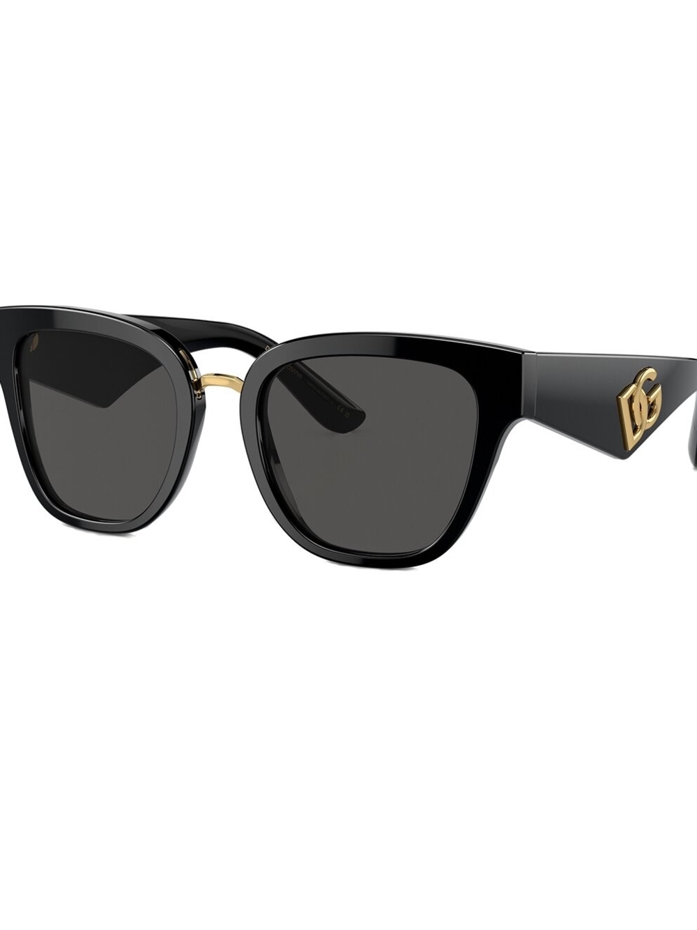 Dolce & Gabbana Black and Gold Cat-Eye Sunglasses